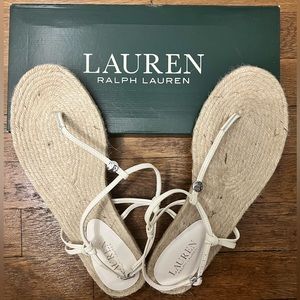 Ralph Lauren flat sandal (white)